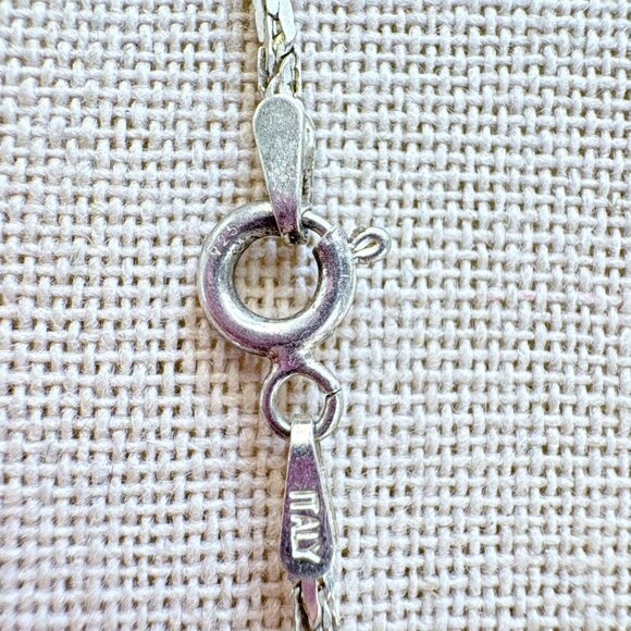 VTG Sterling Silver 925 Rope Style Chain Necklace Spring Ring Size 20" Length - Picture 3 of 7